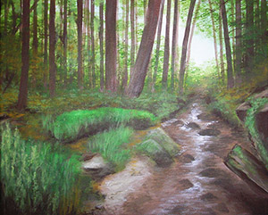 Forest (akryl, plátno na rámu 25x30)