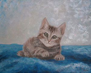 Kitten (akryl, plátno na rámu 25x30)